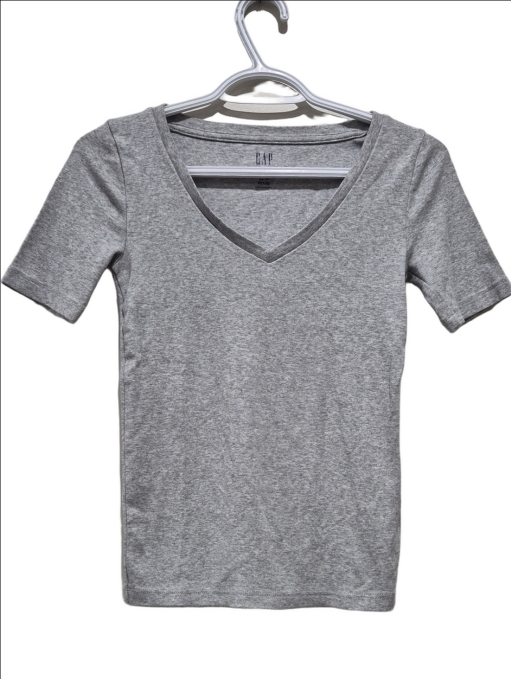 GAP Light Gray V-Neck Short Sleeve Tee
